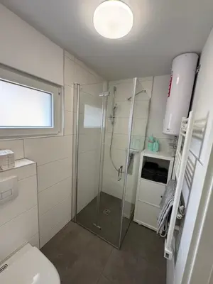 Ein Badezimmer in der Unterkunft Ferienbungalow Am Meisengang