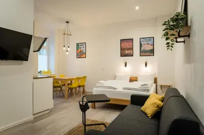 Ein Bett oder Betten in einem Zimmer der Unterkunft Nahe Boxhagener Platz für 4 Personen