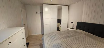 Ein Bett oder Betten in einem Zimmer der Unterkunft Schwedenhaus Zerpenschleuse