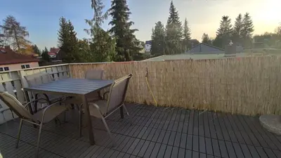 Ein Balkon oder eine Terrasse in der Unterkunft Ferienwohnung, Monteurwohnung, Voll Eingerichtet