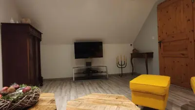 TV/Unterhaltungsangebot in der Unterkunft Ferienwohnung, Monteurwohnung, Voll Eingerichtet