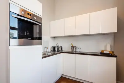 Küche/Küchenzeile in der Unterkunft Arabel Design Apartments