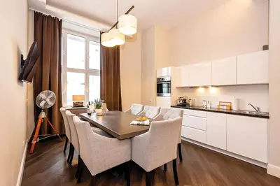 Küche/Küchenzeile in der Unterkunft Arabel Design Apartments