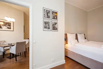 Ein Bett oder Betten in einem Zimmer der Unterkunft Arabel Design Apartments