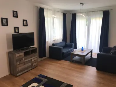 TV/Unterhaltungsangebot in der Unterkunft Schöne neu erbaute Wohnung