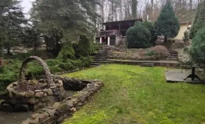 Ein Garten an der Unterkunft Ferienhaus im Odertal