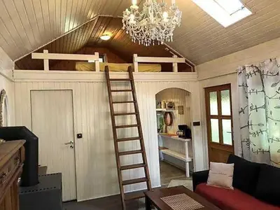 Ein Sitzbereich in der Unterkunft Ferienhaus im Sonnental