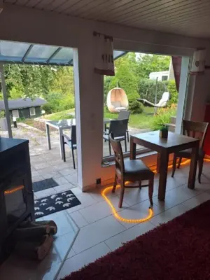 Ein Balkon oder eine Terrasse in der Unterkunft Finn Hütte Naturblick