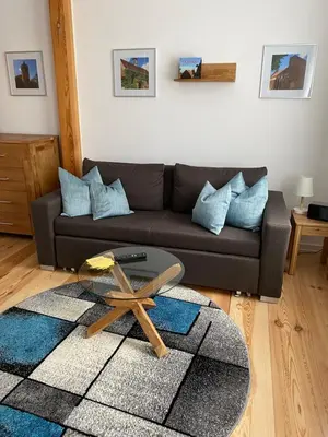 Ein Sitzbereich in der Unterkunft Altstadt-Apartment Kirchblick