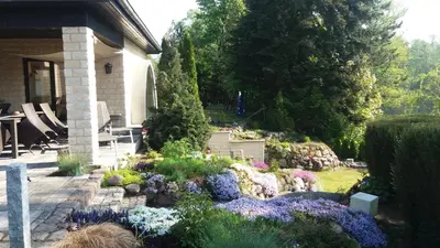 Ein Garten an der Unterkunft KAMA Ferienhäuser Haus Kathrin