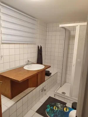 Ein Badezimmer in der Unterkunft Wohnen an der Stadtmauer