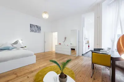 Ein Sitzbereich in der Unterkunft Wichertstraße 47