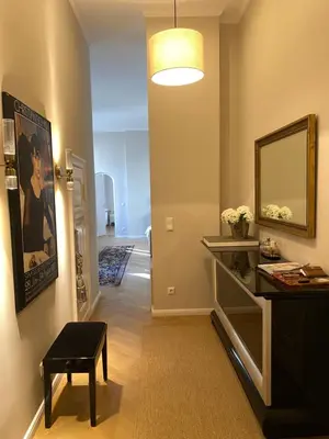 Küche/Küchenzeile in der Unterkunft Luxus Apartment, Messe, ICC