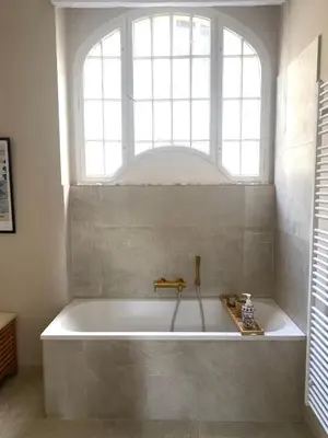 Ein Badezimmer in der Unterkunft Luxus Apartment, Messe, ICC