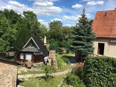 Ein Garten an der Unterkunft Finnhütte Oase