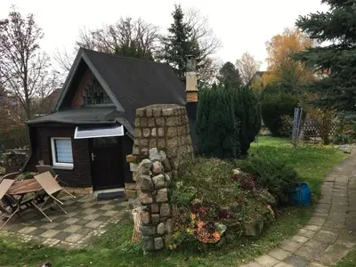Ein Garten an der Unterkunft Finnhütte Oase