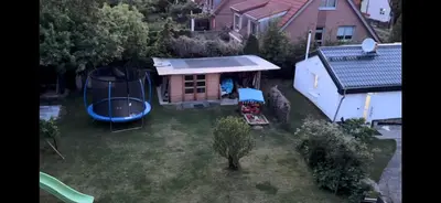 Ein Garten an der Unterkunft Finnhütte Oase