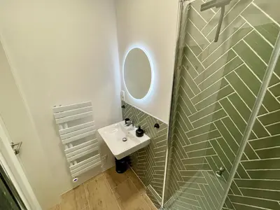 Ein Badezimmer in der Unterkunft Berlin Loft nähe Olympiastadion