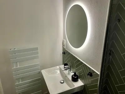 Ein Badezimmer in der Unterkunft Berlin Loft nähe Olympiastadion