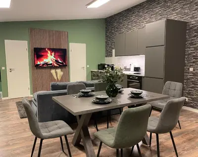Küche/Küchenzeile in der Unterkunft Berlin Loft nähe Olympiastadion