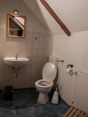 Ein Badezimmer in der Unterkunft Ferienhof Bahlens-Schur