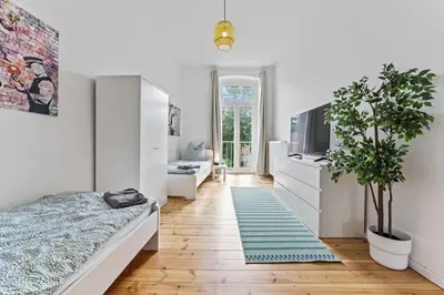 Ein Bett oder Betten in einem Zimmer der Unterkunft Nice Apartment in Eberswalde
