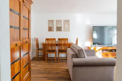 Ein Sitzbereich in der Unterkunft Sabina Ferienhaus