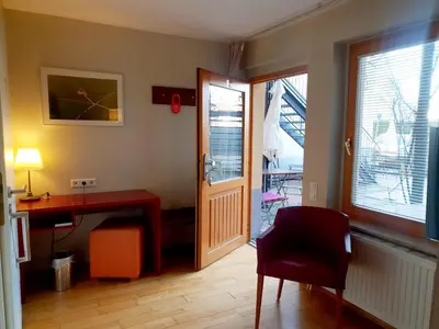 Ein Sitzbereich in der Unterkunft Hotel Fährhaus GmbH