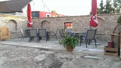 Ein Patio oder anderer Außenbereich in der Unterkunft Ferienwohnung- Zur alten Waage