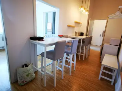Küche/Küchenzeile in der Unterkunft SC 07 by ROCKCHAIR Apartments l SUPERHOST Status l 2,5 Bedrooms Boxspringbeds Balcony Elevator welcomes you!
