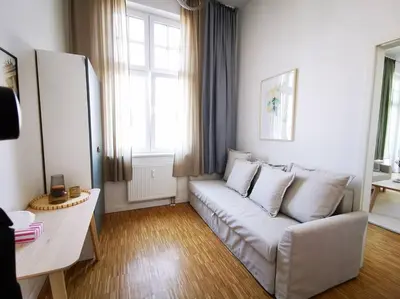 Ein Sitzbereich in der Unterkunft SC 07 by ROCKCHAIR Apartments l SUPERHOST Status l 2,5 Bedrooms Boxspringbeds Balcony Elevator welcomes you!