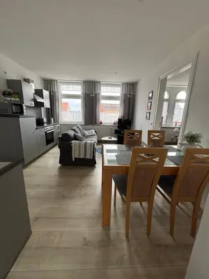 Küche/Küchenzeile in der Unterkunft Ferienwohnung zur alten Waage