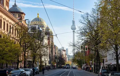 Ein allgemeiner Blick auf Berlin oder ein Stadtblick von der Ferienwohnung aus