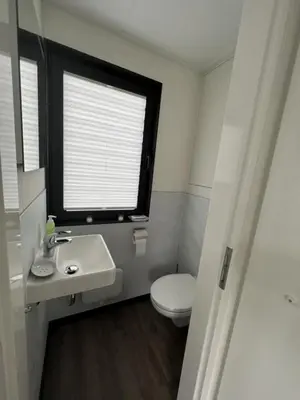 Ein Badezimmer in der Unterkunft Hausboot Bakerman