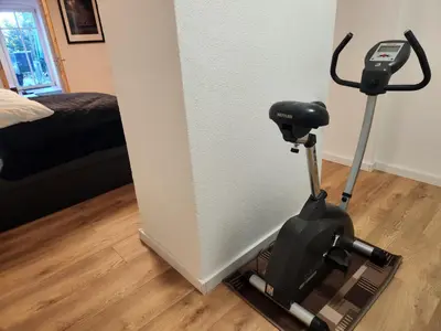 Das Fitnesscenter und/oder die Fitnesseinrichtungen in der Unterkunft Ferienglück Isolde mit direktem Zugang zum See