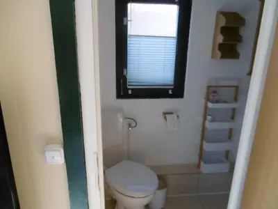 Ein Badezimmer in der Unterkunft Ferienbungalow Am Birkenwäldchen