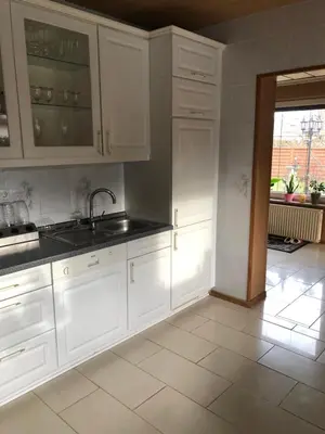 Küche/Küchenzeile in der Unterkunft Wohnung in Wald- und Seenähe