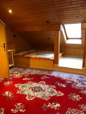Ein Bett oder Betten in einem Zimmer der Unterkunft Wohnung in Wald- und Seenähe