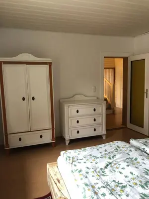 Ein Bett oder Betten in einem Zimmer der Unterkunft Wohnung in Wald- und Seenähe
