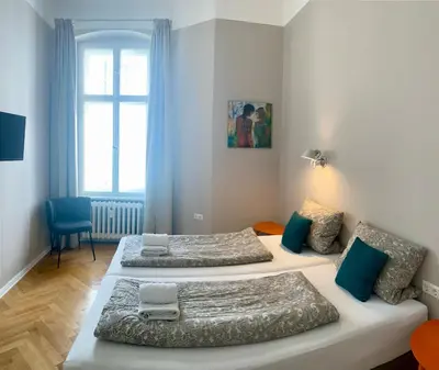 Ein Bett oder Betten in einem Zimmer der Unterkunft Bismarcks Berlin