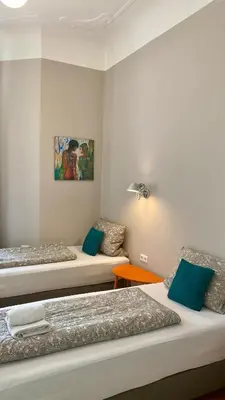 Ein Bett oder Betten in einem Zimmer der Unterkunft Bismarcks Berlin