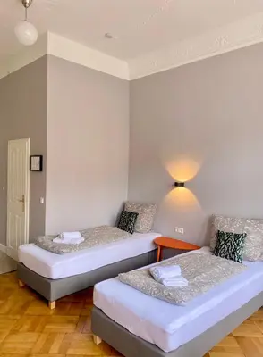 Ein Bett oder Betten in einem Zimmer der Unterkunft Bismarcks Berlin
