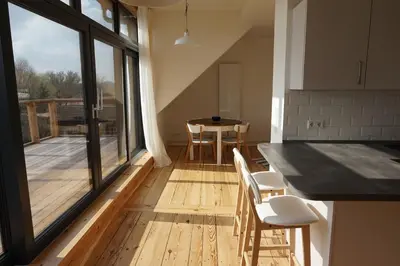 Grundriss der Unterkunft FeWo OG am Fluss mit Balkon - ein himmlischer Ausblick
