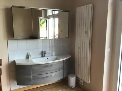 Ein Badezimmer in der Unterkunft Ferienwohnung im Herzen von Rheinsberg