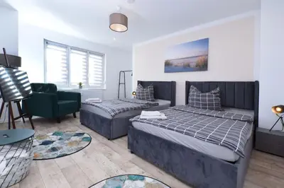 Ein Bett oder Betten in einem Zimmer der Unterkunft Apartment - Lilo Monteur - Ferienwohnung