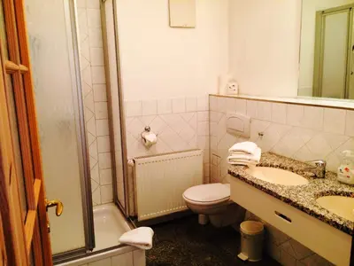 Ein Badezimmer in der Unterkunft Pension an der Havelbucht