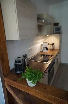 Küche/Küchenzeile in der Unterkunft bluming inn - Ferienwohnung im Spreewald
