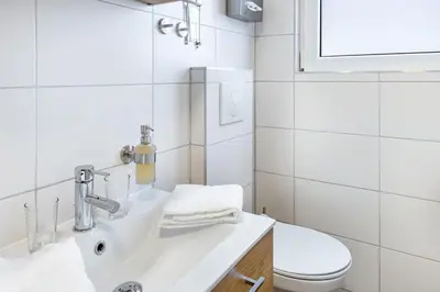 Ein Badezimmer in der Unterkunft Ferienhaus Zauneidechse