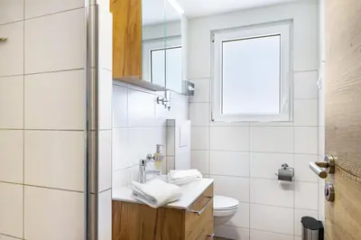 Ein Badezimmer in der Unterkunft Ferienhaus Zauneidechse