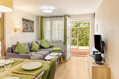 TV/Unterhaltungsangebot in der Unterkunft Ferienhaus Biber